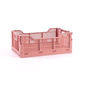 Mini πτυσσόμενο καλάθι ροζ για το σπίτι 6lt 30x20x11.5cm 3211