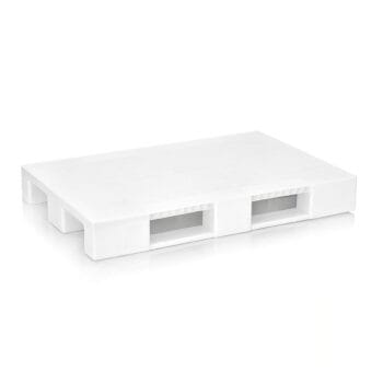 Λευκή πλαστική παλέτα με τραβέρσες 1200x800x150mm 3463