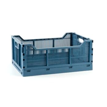 Μπλε πτυσσόμενο πλαστικό καλάθι 40x30x17 cm 17 lt για το σπίτι, κωδ. 4317