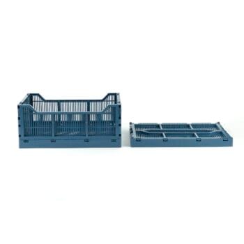 Μπλε πτυσσόμενο πλαστικό καλάθι 40x30x17 cm 17 lt για το σπίτι, κωδ. 4317, άποψη 2