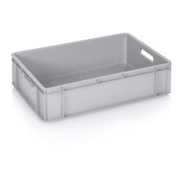 Γκρι συμπαγές πλαστικό κιβώτιο 60x40x16 cm 31 lt, κωδ. 0160