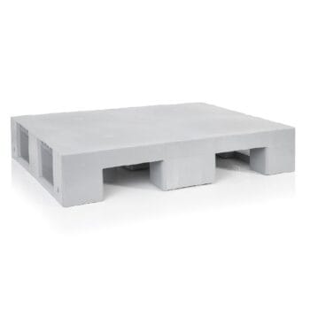 Γκρι πλαστική παλέτα mini με τραβέρσες 800x600x150 mm, κωδ. 3456