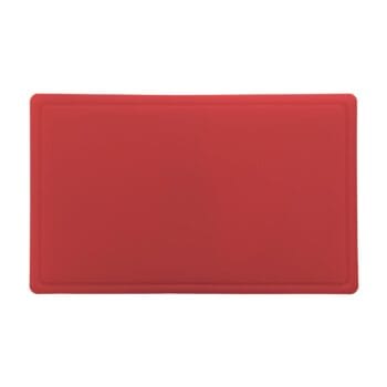 Πλάκα κοπής GN 1/1 53x32.5x1.3cm με κανάλι και ποδαράκια σιλικόνης κόκκινη